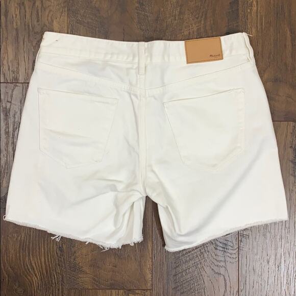 Madewell White Denim Cut-Off Jean Shorts Size 26 - Picture 6 of 6